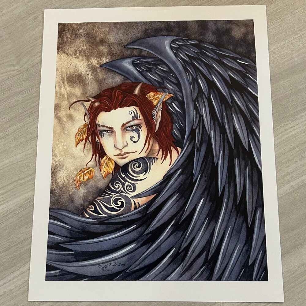 Amy Brown Satyr and Dragon Unframed Art